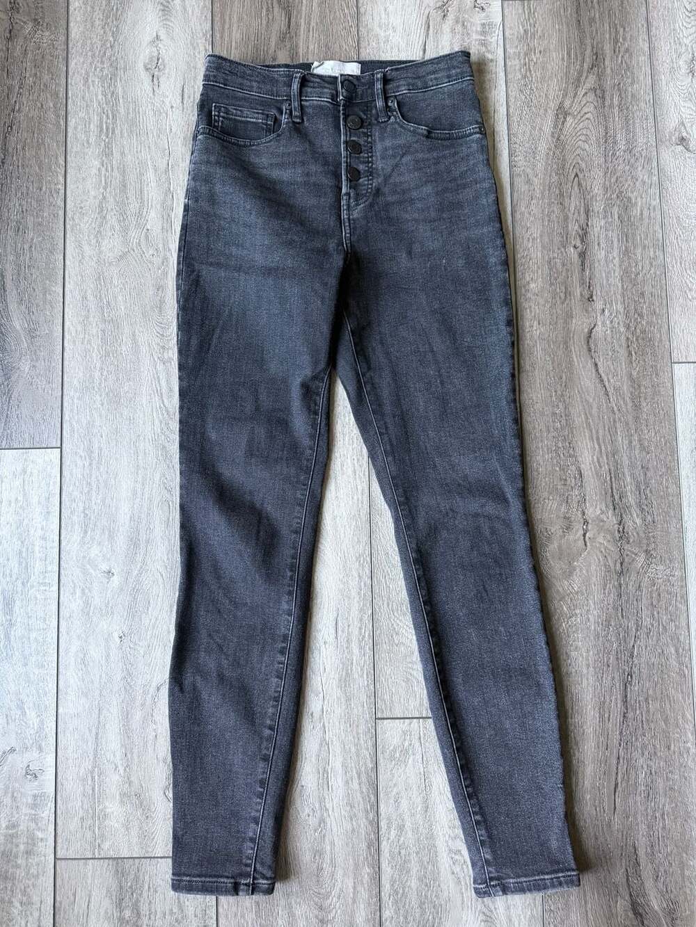 Everlane The High Rise Skinny Jean Black Charcoal 26 Regular